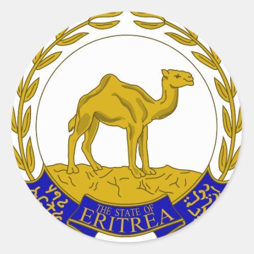 Eritrea Coat of arms ER Classic Round Sticker