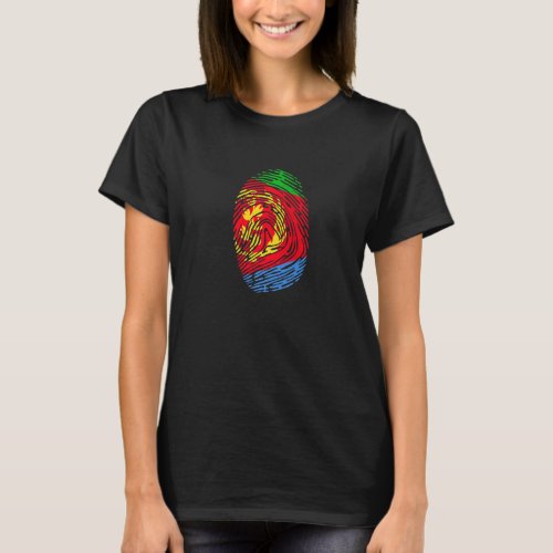 Eritrea Country Flag Fingerprint DNA   T_Shirt