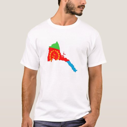 Eritrea country flag map shape silhouette T_Shirt
