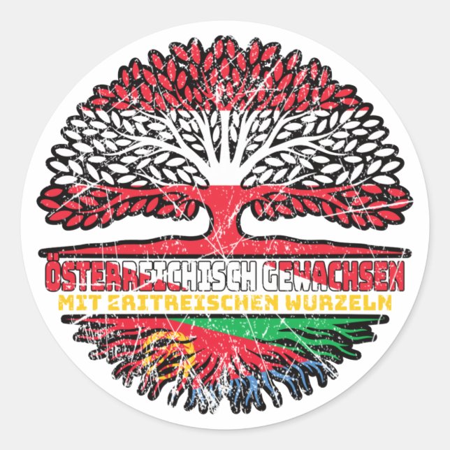 Eritrea Eritrean Austrian Baum Classic Round Sticker (Front)