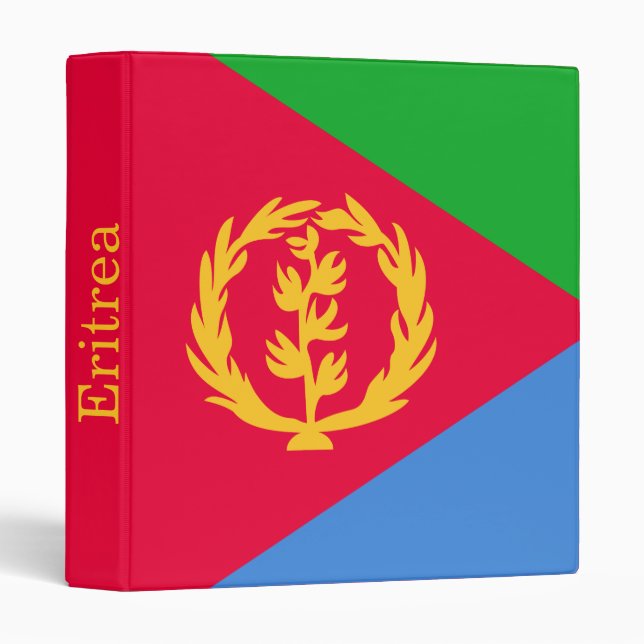 Eritrea Flag 3 Ring Binder (Front/Spine)