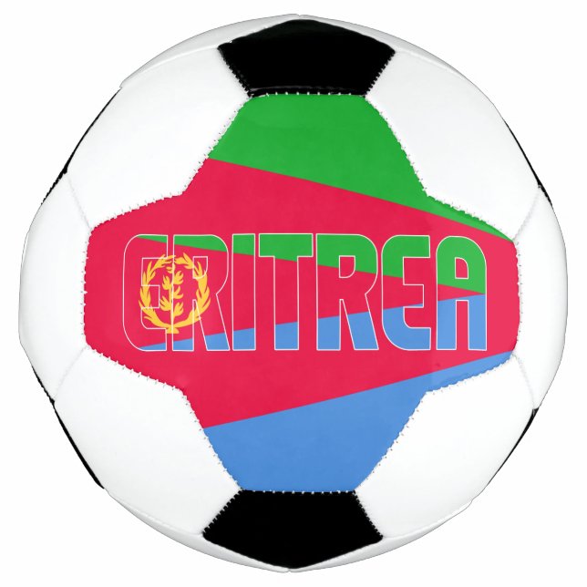 Eritrea Flag Adorable Patriotic Soccer Ball (Front)