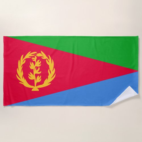 Eritrea Flag Beach Towel