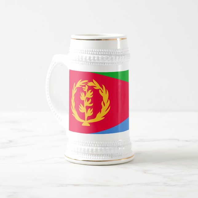 Eritrea Flag Beer Stein (Front Left)
