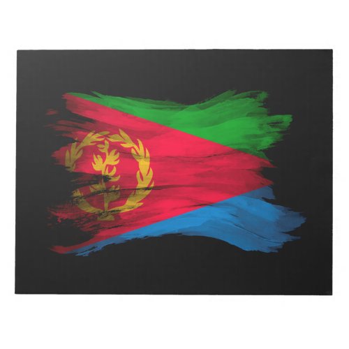 Eritrea flag brush stroke national flag notepad