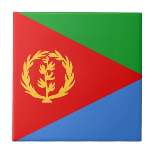 Eritrea Flag Ceramic Tile