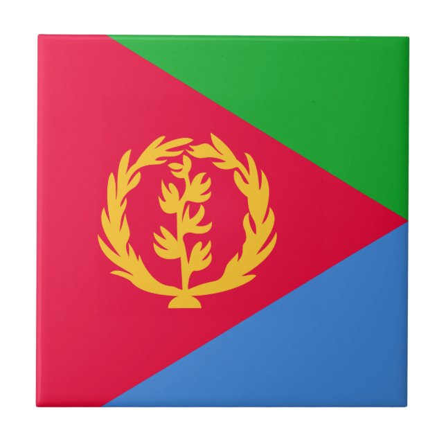Eritrea Flag Ceramic Tile (Front)