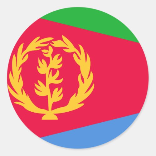 Eritrea Flag Classic Round Sticker