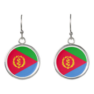 Eritrea flag earrings