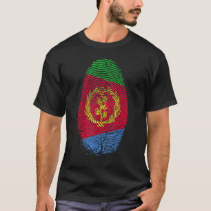 Eritrea Flag Fingerprint It Is In My Dna For Erit T-Shirt