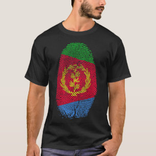 Eritrea Flag Fingerprint It is in my DNA Gift for  T-Shirt