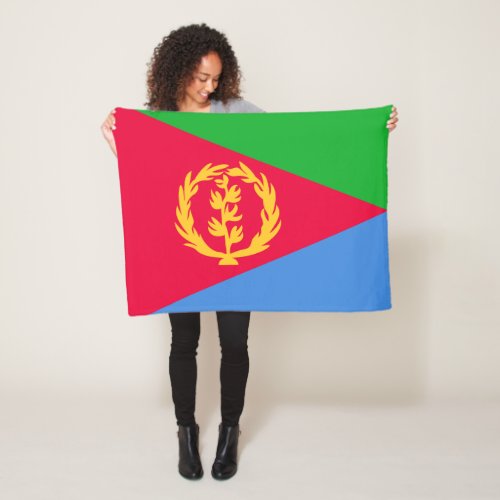Eritrea Flag Fleece Blanket