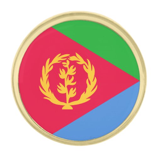 Eritrea Flag Gold Finish Lapel Pin