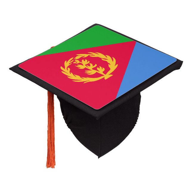 Eritrea Flag Graduation Cap Topper (Angled)