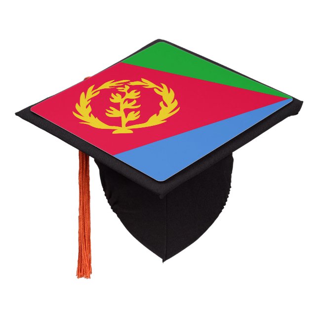 Eritrea flag graduation cap topper (Angled)