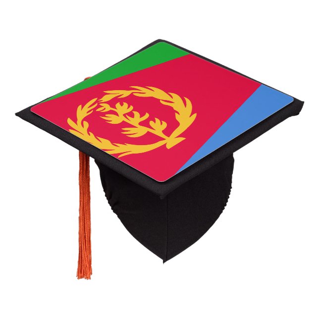 Eritrea Flag Graduation Cap Topper (Angled)