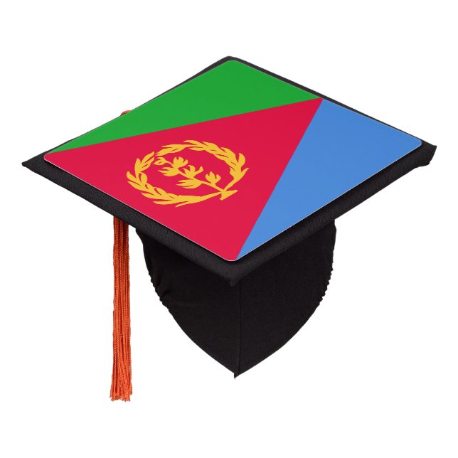 Eritrea Flag Graduation Cap Topper (Angled)