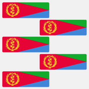 Eritrea Flag Labels