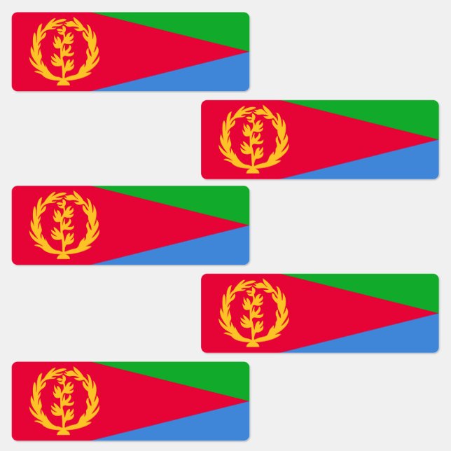 Eritrea Flag Labels (Group)