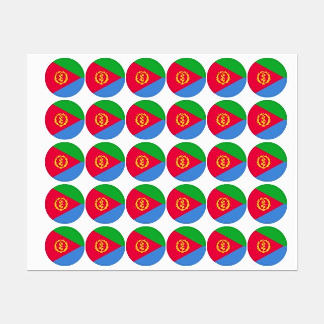 Eritrea flag labels (Sheet)