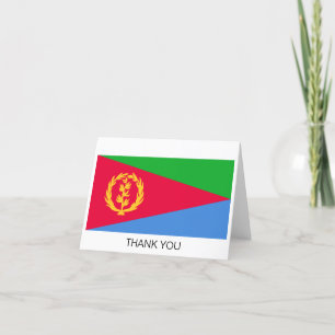 Eritrea Flag Letterpress Thank You Card