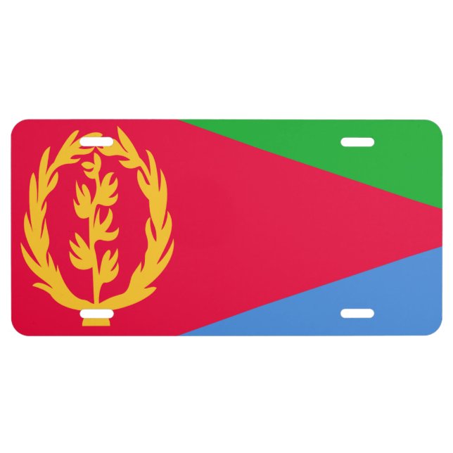 Eritrea Flag License Plate (Front)