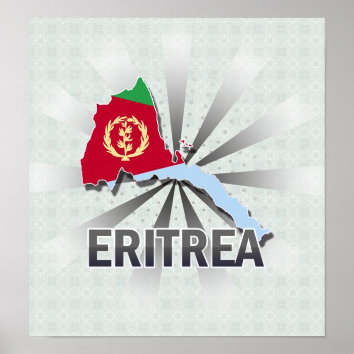 Eritrea Flag Map 2.0 Poster