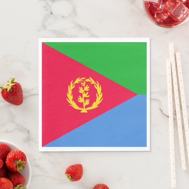Eritrea flag napkins (Insitu)