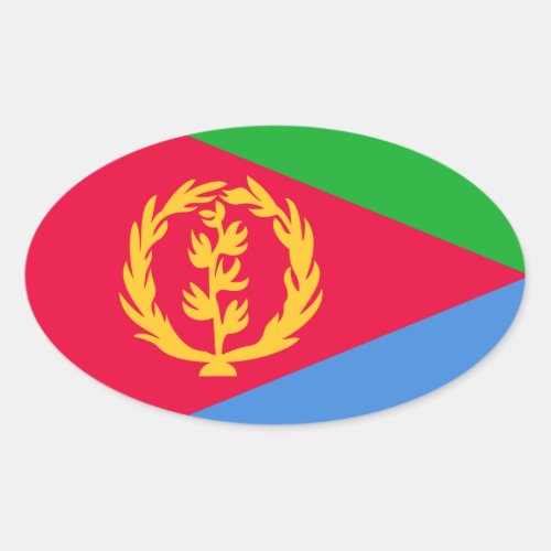 Eritrea Flag Oval Sticker