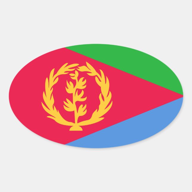 Eritrea Flag Oval Sticker (Front)