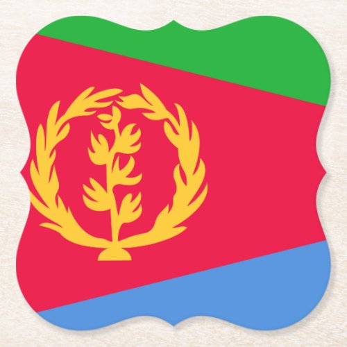 Eritrea Flag Paper Coaster