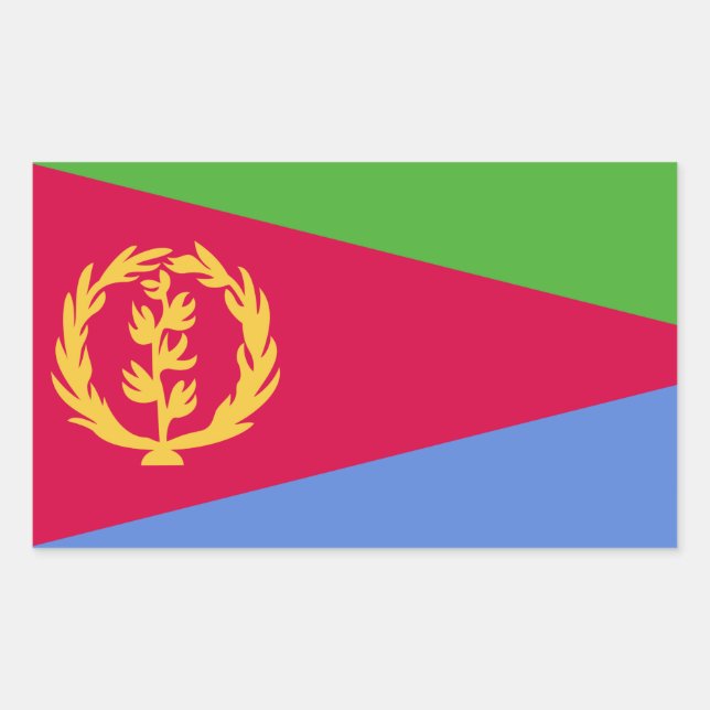 Eritrea Flag Rectangular Sticker (Front)