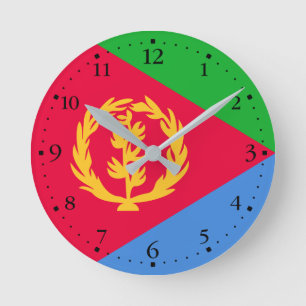 Eritrea Flag Round Clock