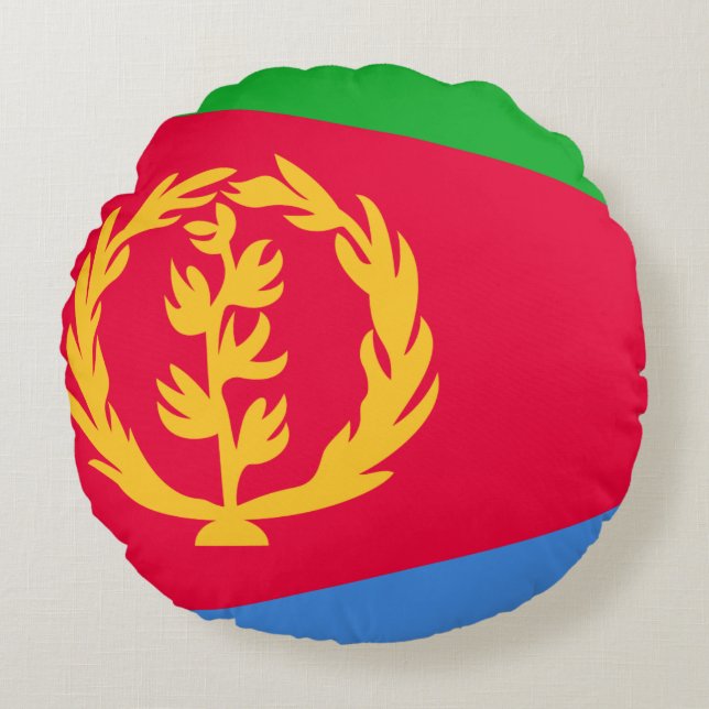 Eritrea Flag Round Pillow (Front)