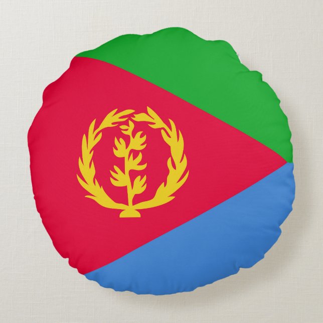 Eritrea flag round pillow (Back)