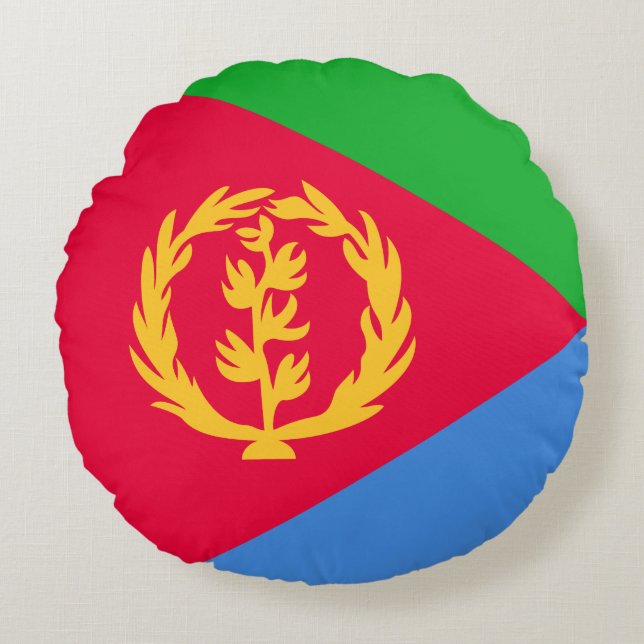 Eritrea Flag Round Pillow (Front)