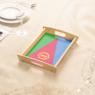 Eritrea flag serving tray