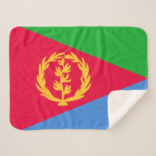 Eritrea Flag Sherpa Blanket