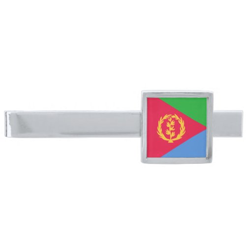 Eritrea Flag Silver Finish Tie Bar