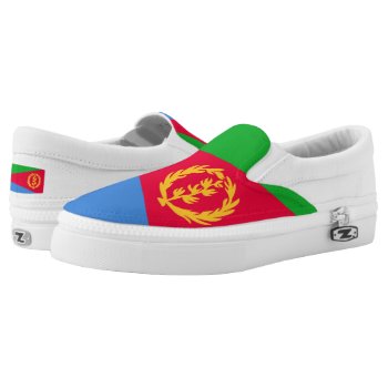 Eritrea Flag Slip-on Sneakers by GrooveMaster at Zazzle