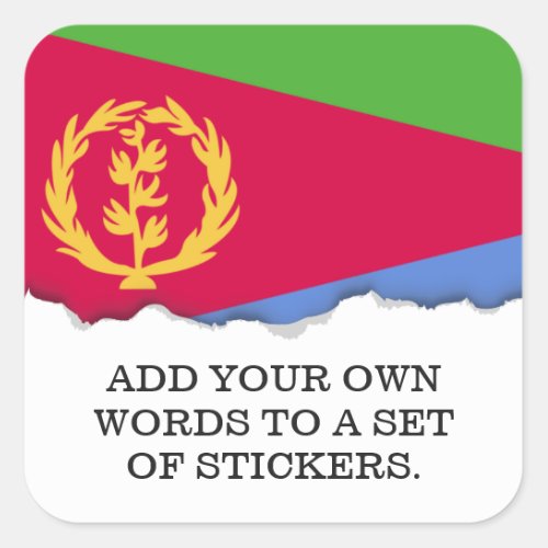 Eritrea Flag Square Sticker