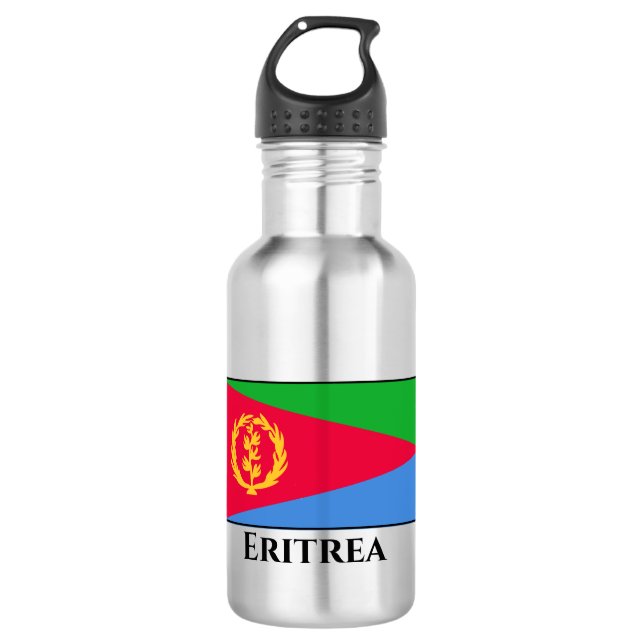 Eritrea Flag Stainless Steel Water Bottle (Front)