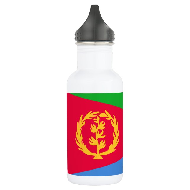 Eritrea Flag Stainless Steel Water Bottle (Left)