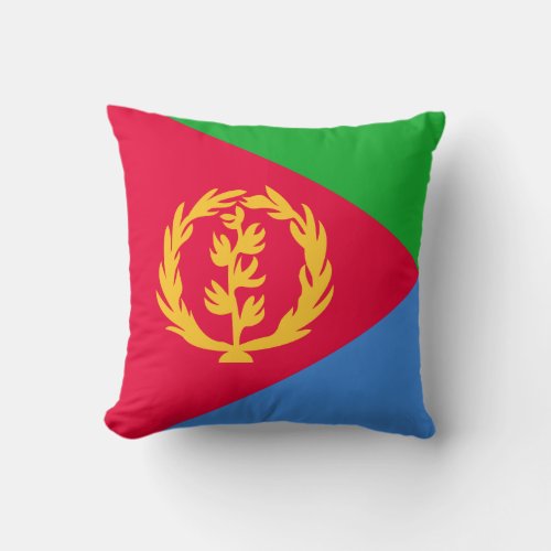 Eritrea Flag Throw Pillow