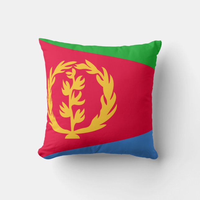 Eritrea Flag Throw Pillow (Front)