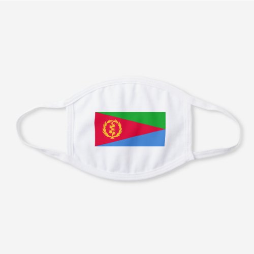 Eritrea Flag White Cotton Face Mask