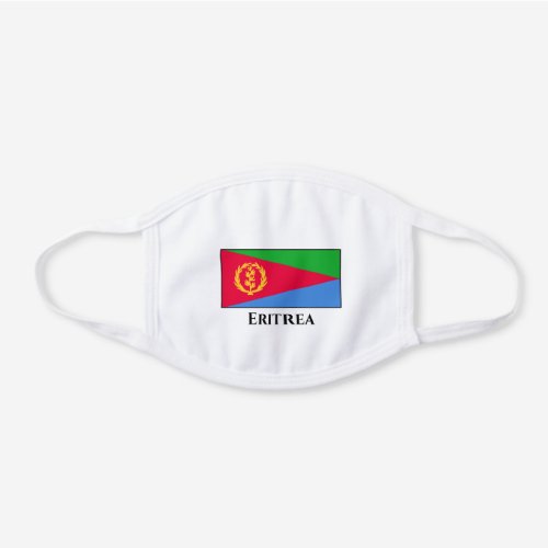 Eritrea Flag White Cotton Face Mask