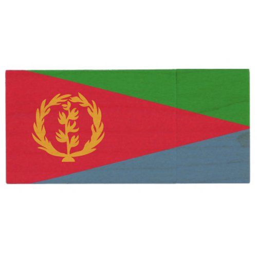 Eritrea Flag Wood Flash Drive
