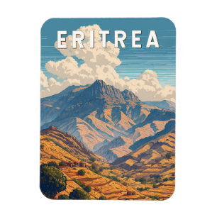Eritrea Illustration Travel Art Vintage Magnet