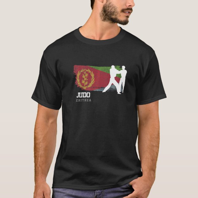 Eritrea Judo Fighter Japanese Martial Arts Judoka T-Shirt (Front)